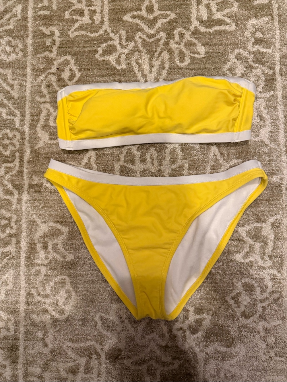Yellow Strapless Bikini Set - Women Swim